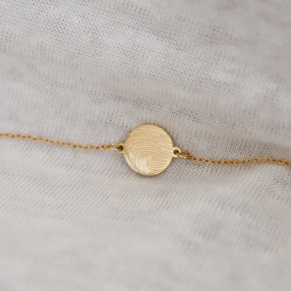 vingerafdruk armband goud stainless steel