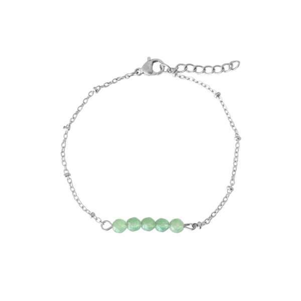aventurijn facet armband zilver