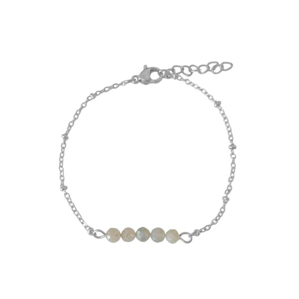 labradoriet armband zilver