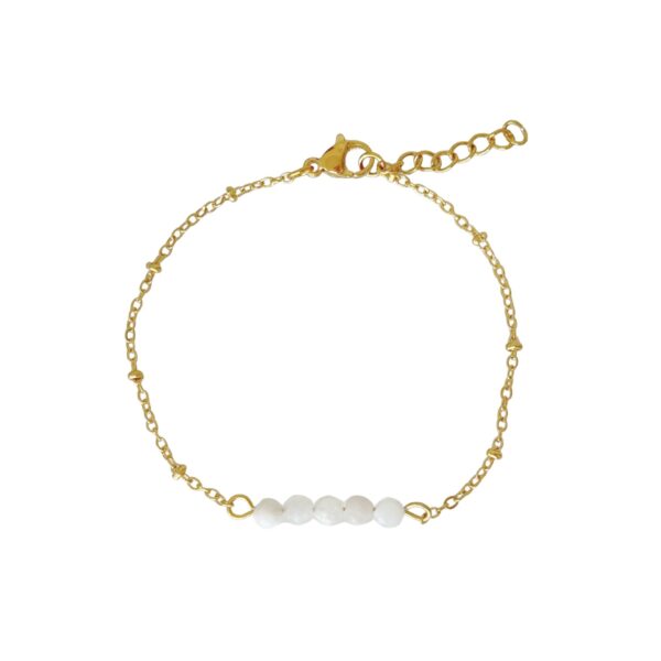 maansteen armband goud
