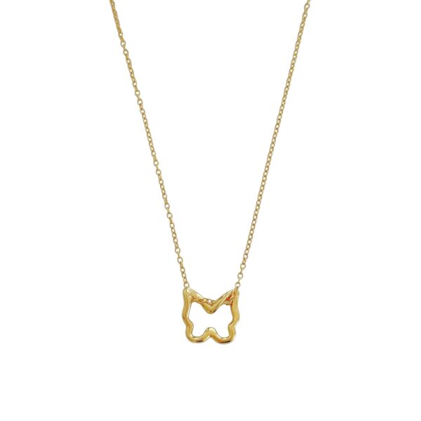 vlinder ketting stainless steel