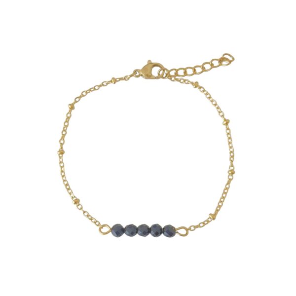 zwarte toermalijn armband goud