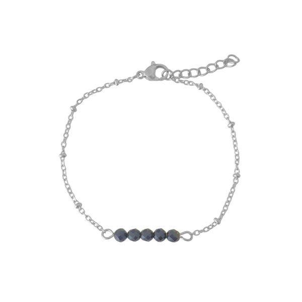 zwarte toermalijn armband zilver
