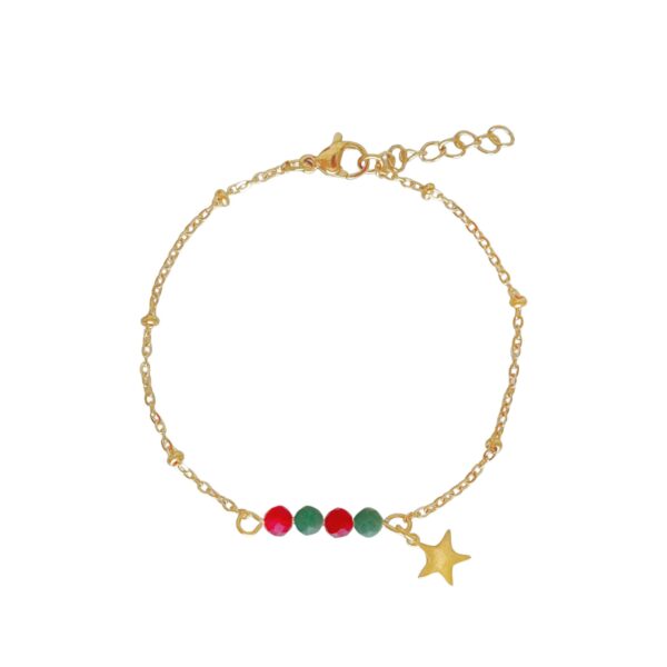 robijn smaragd ster armband