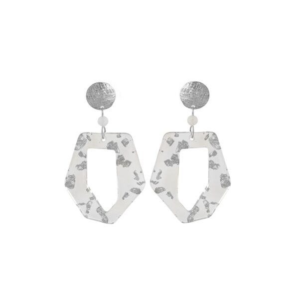 maansteen abstract oorhangers