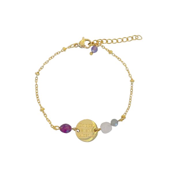 dapper sterk moedig armband goud