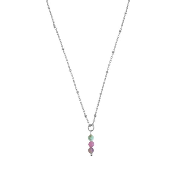 geboorte edelstenen ketting zilver