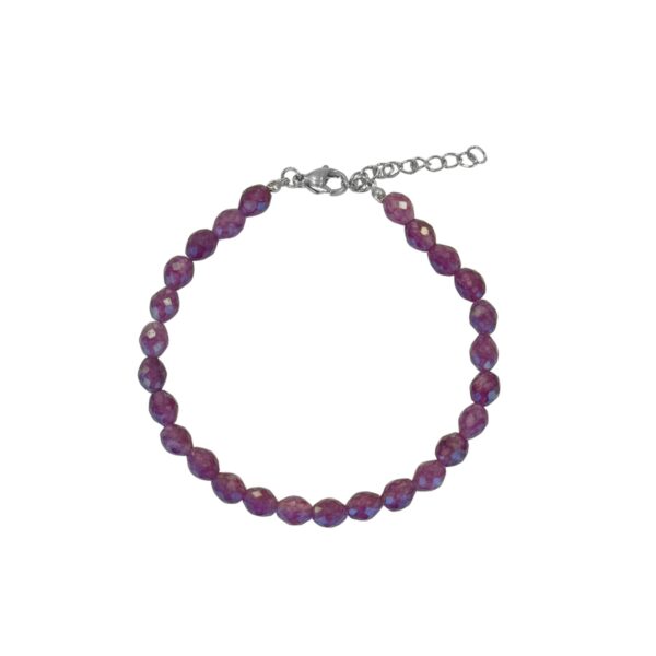 granaat edelsteenarmband zilver