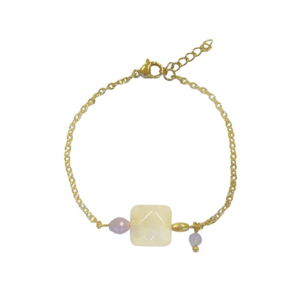 kunziet jade armband goud