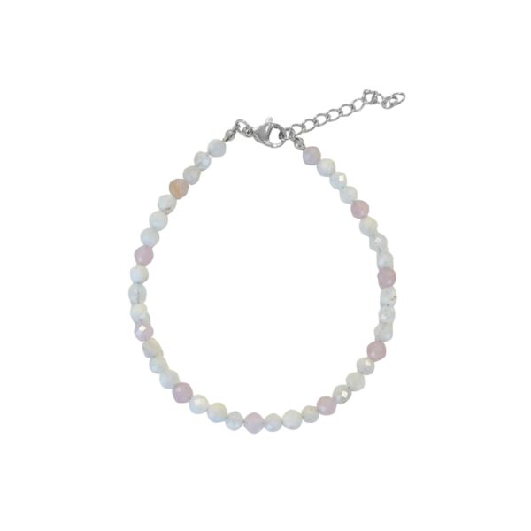 rozenkwarts maansteen edelsteen armband