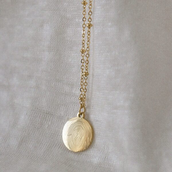 vingerafdruk ketting 15 mm