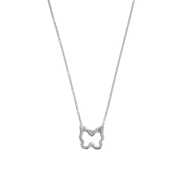 vlinder ketting zilver