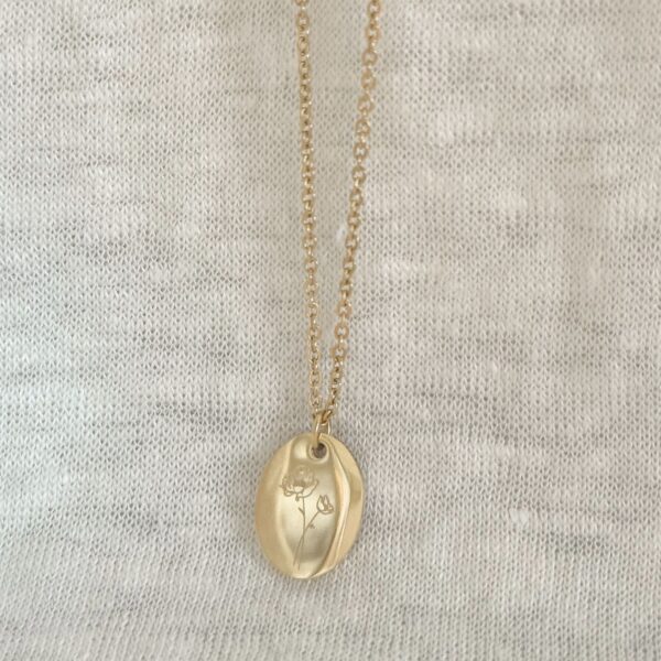 geboortebloem ketting ovaal