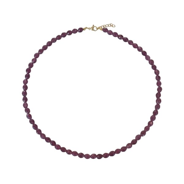 granaat edelstenen ketting goud