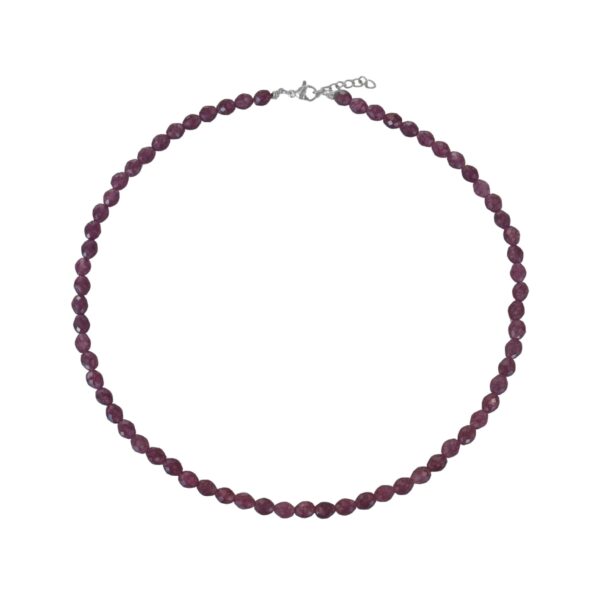 granaat edelstenen ketting zilver