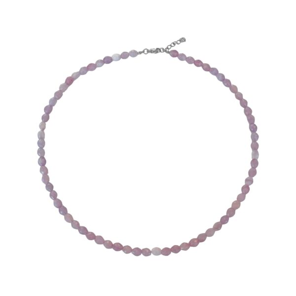 kunziet edelstenen ketting zilver