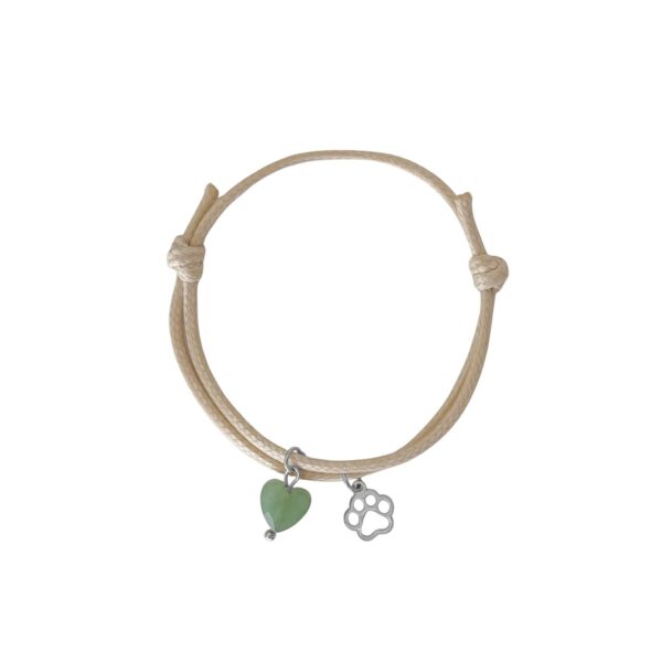 armbandje waxkoord aventurijn pootje