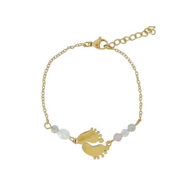babyvoetjes armbandje goud