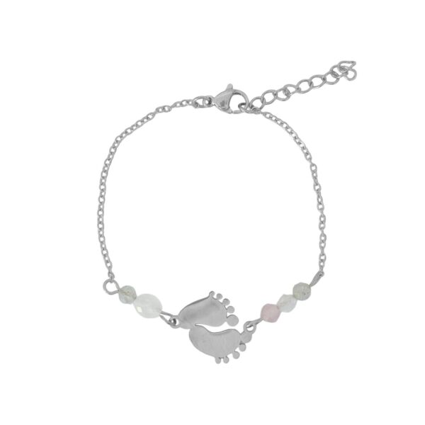 babyvoetjes armbandje zilver