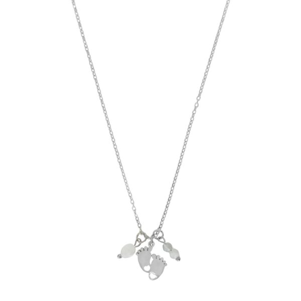 babyvoetjes ketting zilver