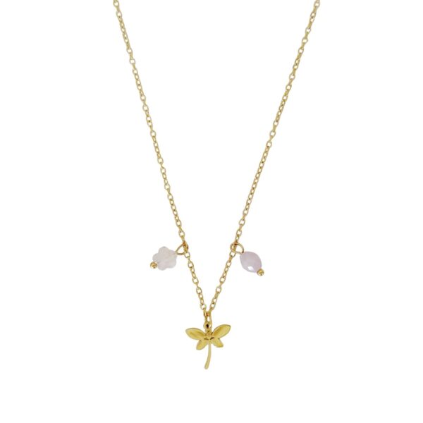 libelle edelstenen ketting goud