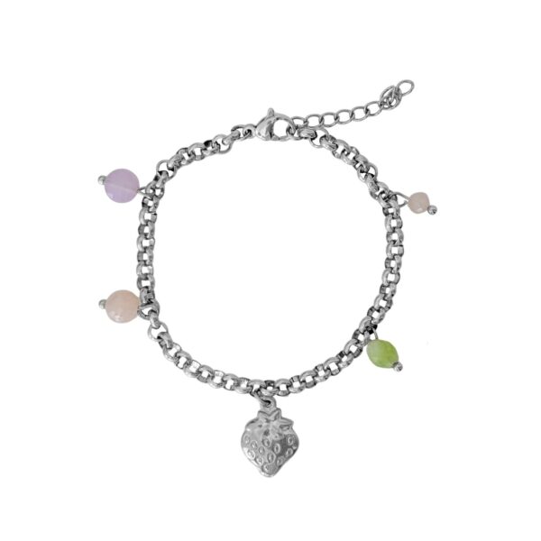aardbei edelstenen bedel armband