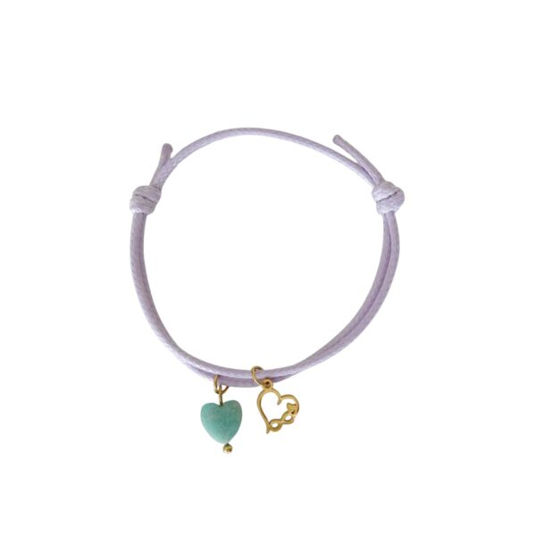 waxkoord armband amazoniet infinity