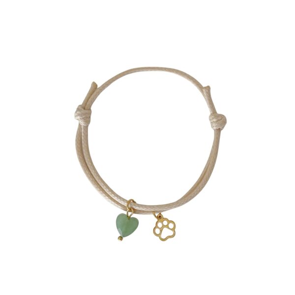 waxkoord armband aventurijn pootje