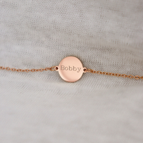 naam armband rose goud kraamcadeau