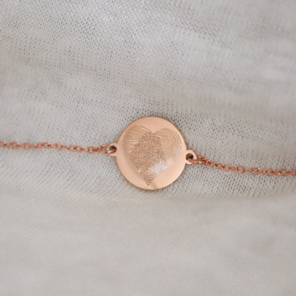 twee vingerafdrukken hart armband