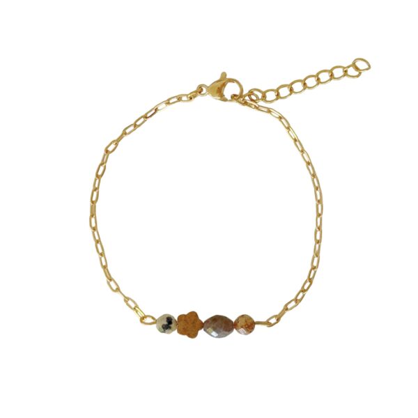 bruine edelstenen armbandje