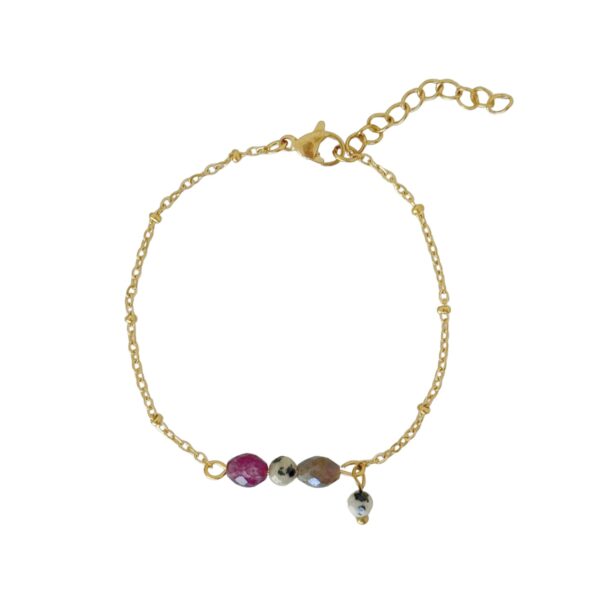 burgundy labradoriet jaspis armband
