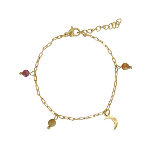 edelstenen maantje armband