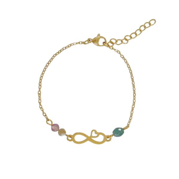 infinity edelstenen armband goud