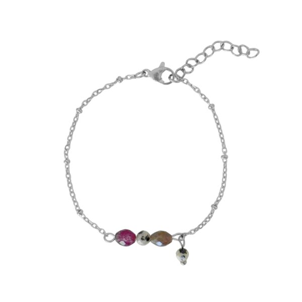 jaspis burgundy granaat labradoriet armband