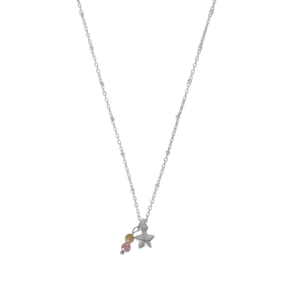 ster ketting jaspis lepidoliet zilver